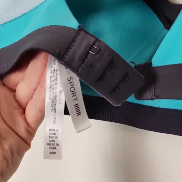 VSX Teal and Black Sports Bra - Picture 4 of 7